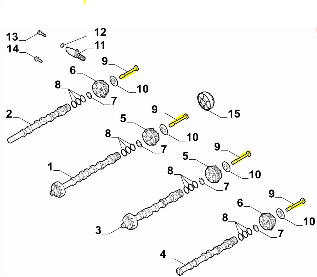 фото №2, Болт вала распределительного вала alfa romeo giulia stelvio 2.9