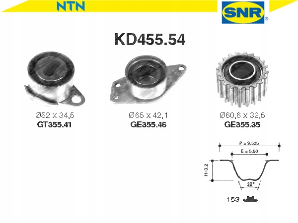 фото №2, Комплект - набір ремінь розподільного валу [snr]