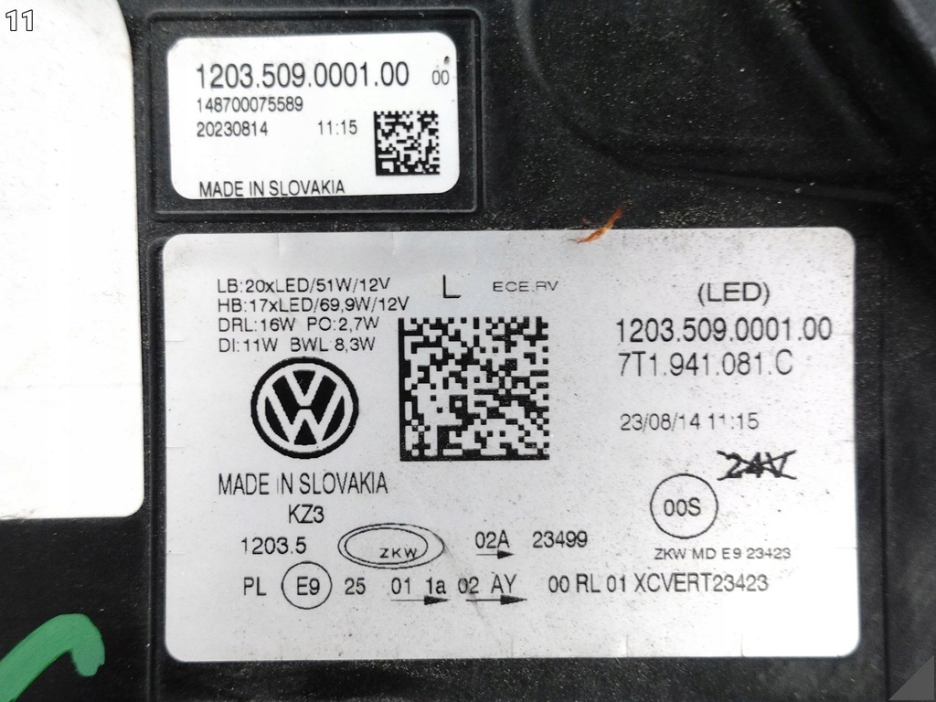 фото №12, Vw multivan t7 21- лампа фара full led iq.light ліва перед europa