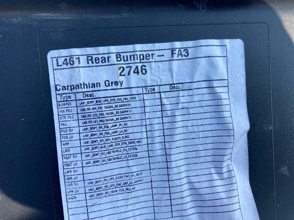 фото №11, Land rover sport iii l461 бампер задняя задний orygi.