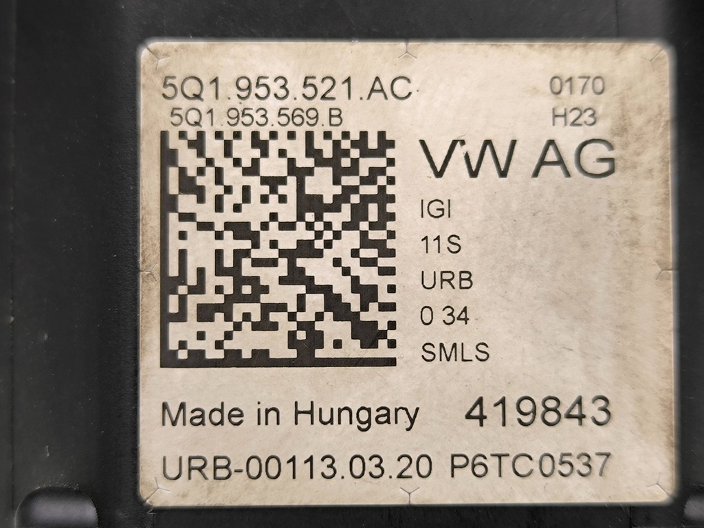 фото №11, Volkswagen passat b8 2017 рычаг / переключатель поворотники