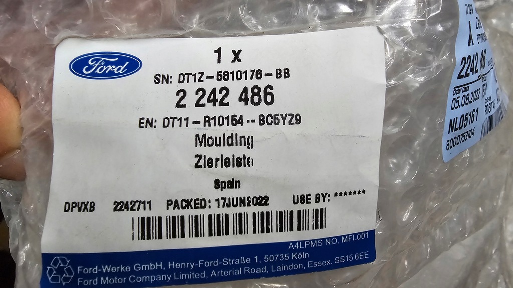 фото №11, Молдинг порог порог правый ford transit connect dt11-r10154-b dt11-r10258-a