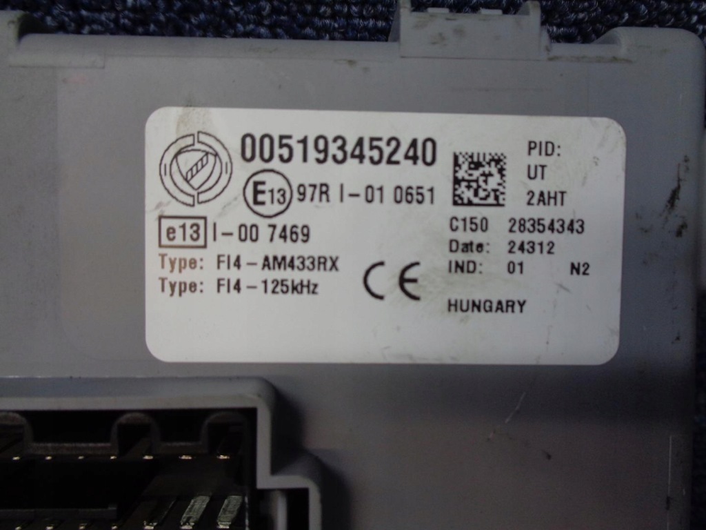 фото №8, Бортовой компьютер замок зажигания bsi fiat panda 3 iii 1.3 16v m-jet 4x4 2012-