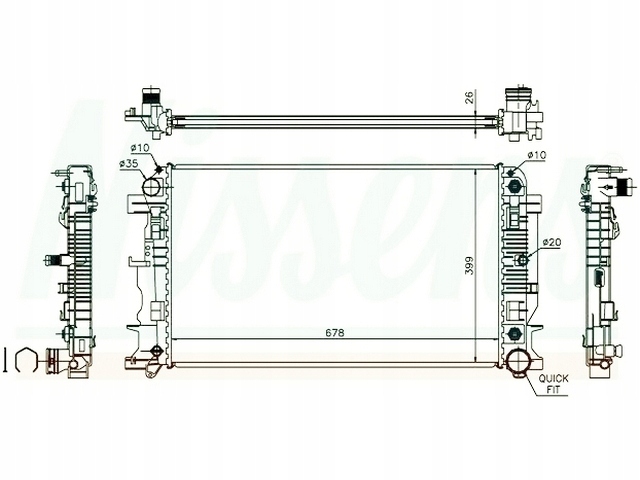 фото №1, Mercedes sprinter w906 06- 2.1 радіатор wody