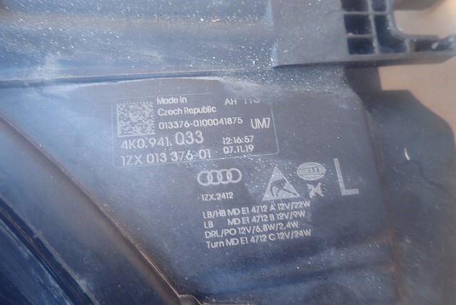фото №7, Лампа ліва лівий full led audi a6 c8 4k0941033