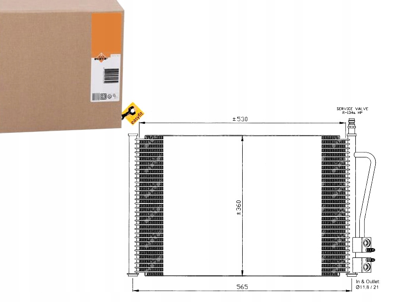 фото №1, Конденсатор кондиционера ford fiesta 01- fusion nrf