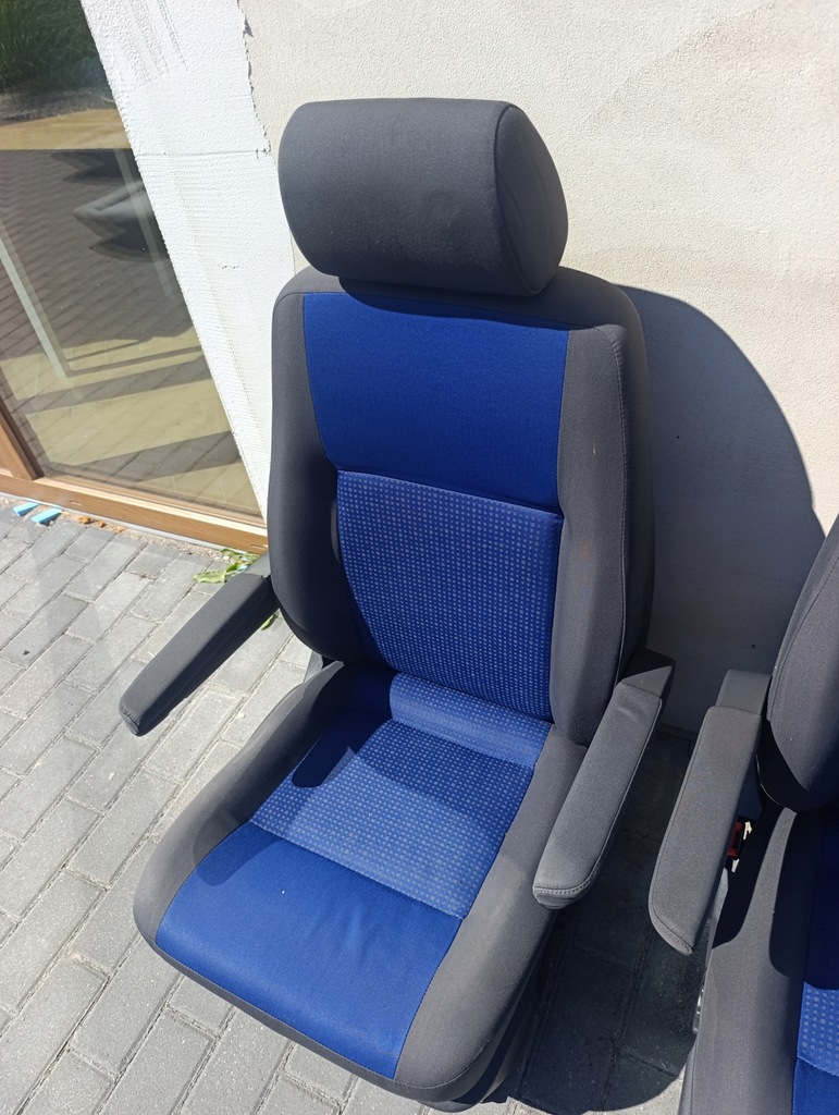 фото №10, Vw t5 t6 комплект сидінь передніх пасажир водій перед niebieskie
