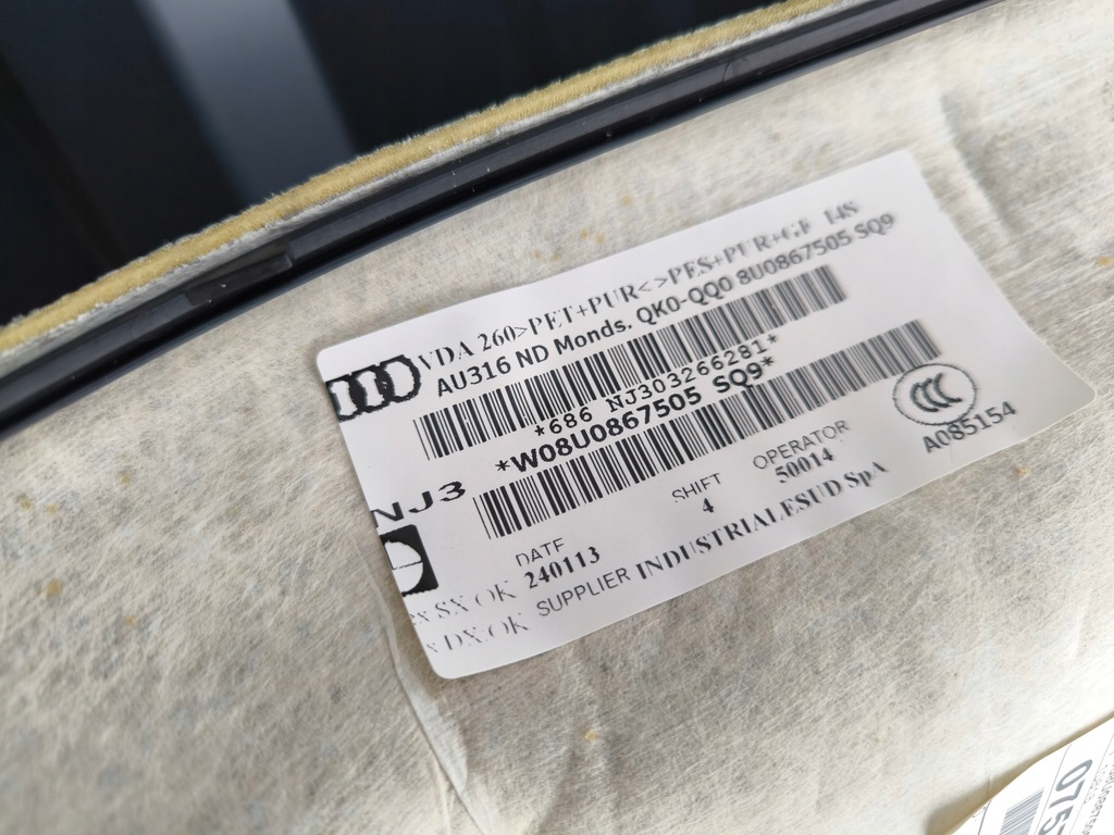 фото №16, Потолок audi q3 8u 8u0867505a sq9 mondsilber оригинал 2 !!!