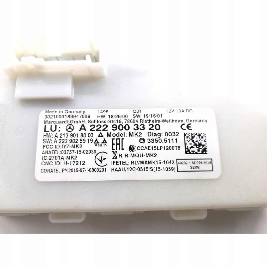 фото №3, Mercedes s w222 модуль keyless a2229003320