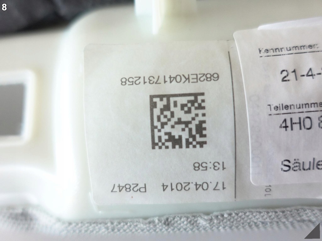 фото №9, Audi a8 s8 4h0 d4 lift 09-17 захист обшивка lewego стійка a 4h0867233b ep1