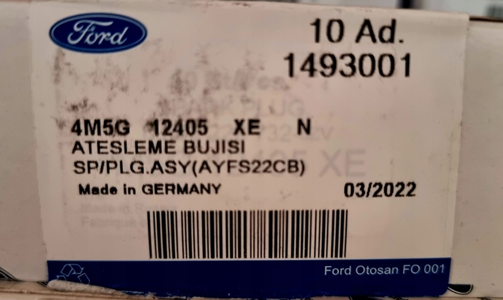 фото №12, Свічки запалювання 4 szt ford оригінальний номер оригінальні aso fiesta mondeo