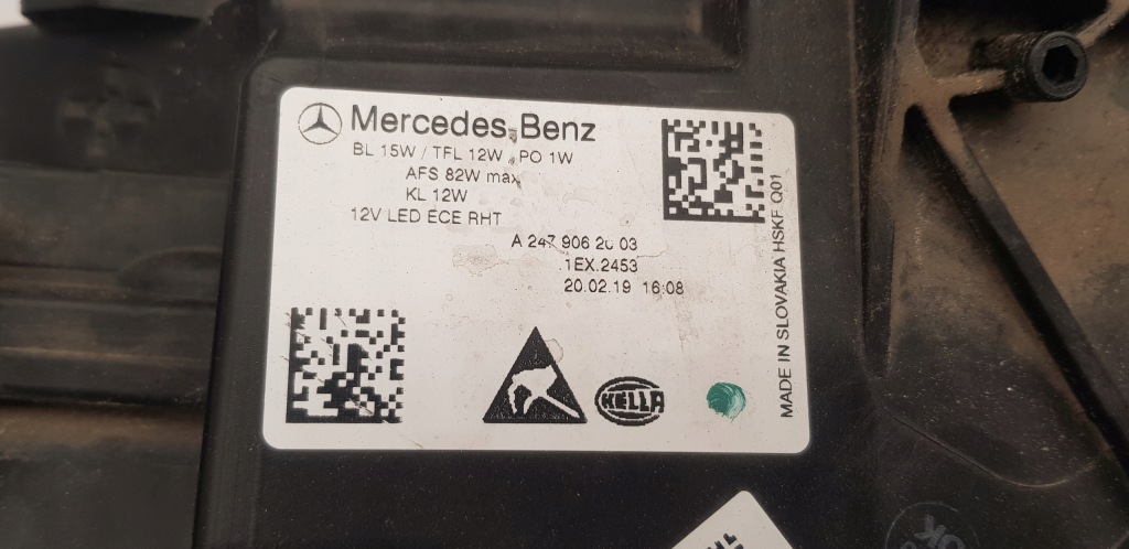 фото №7, Лампа передня права mercedes b klasa a247 w247 multibeam led