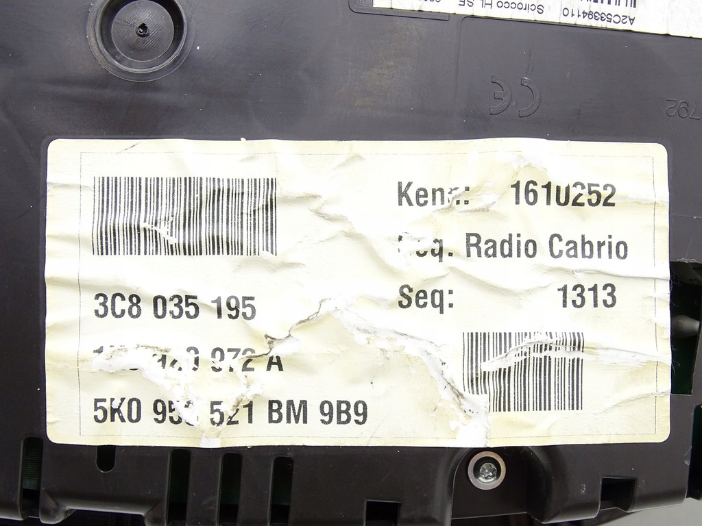 фото №6, Лічильник приладова панель vw scirocco iii 3 1k8 2.0 tdi cfh