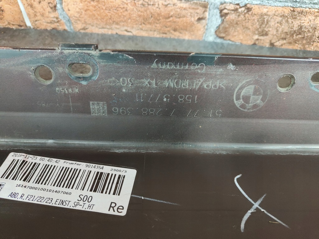 фото №13, Bmw 1 f21 f22 f23 молдинг накладка поріг права a75 melbournerot + напрямні