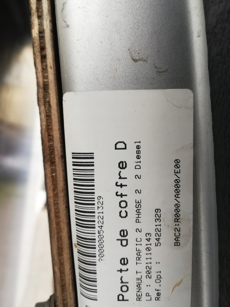 фото №5, Дверь задние правое renault trafic ii lift 06-14