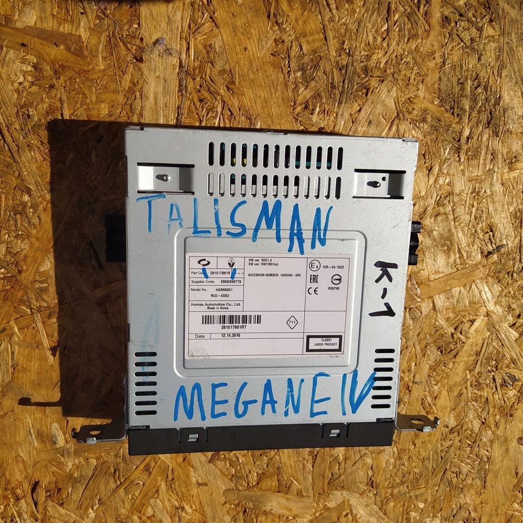 фото №1, Zmieniaka дисків cd renault megane iv talisman 281017881r