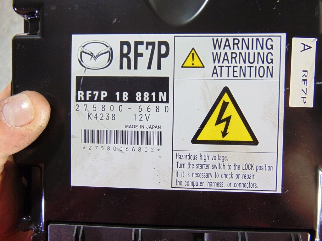фото №4, Бортовой компьютер двигателя mazda5 2.0 citd 275800-6680