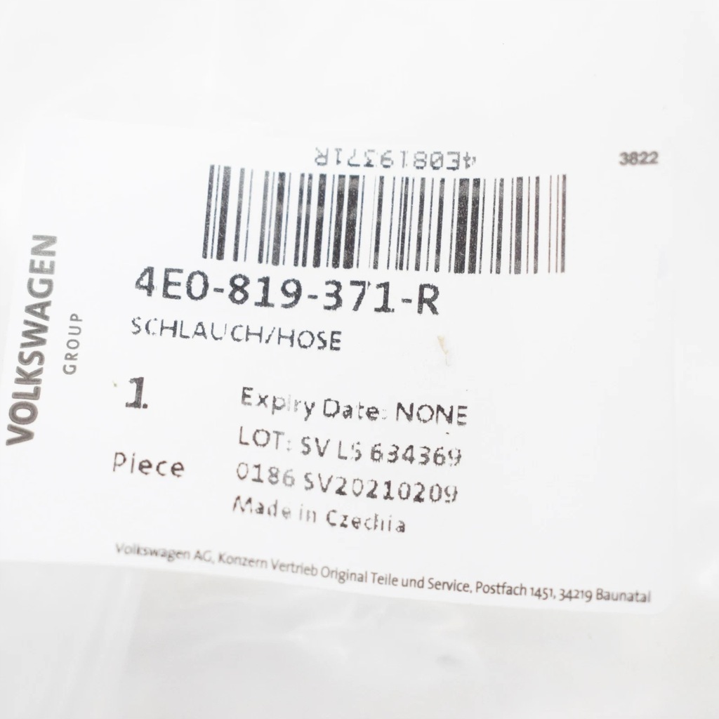 фото №11, Wąż отопления питающий audi a8 d3 4e0819371r