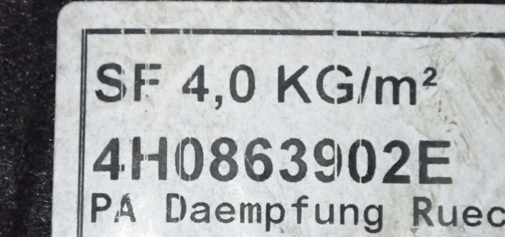 фото №7, Шумоизоляция стены перегородки audi a8 d4 4h0863902e