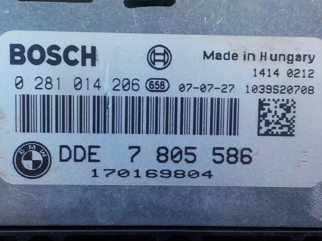 фото №6, Bmw 3 e92 3.0 d aut 07r coupe 2d блок управления бортовой компьютер двигателя 0281014206