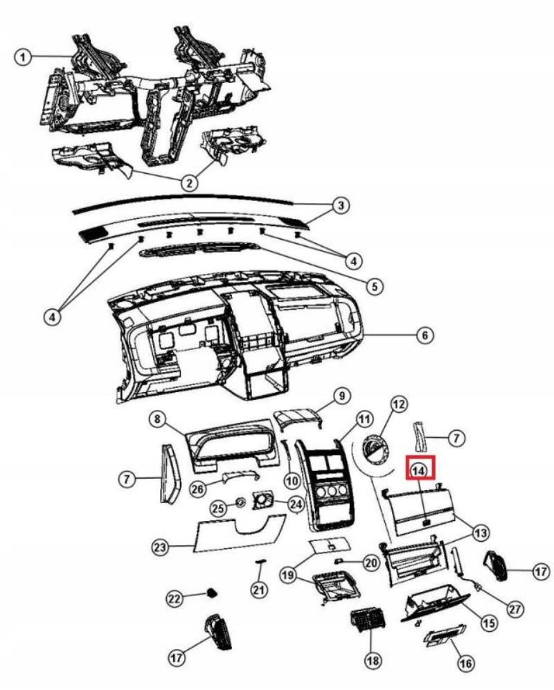 фото №4, Ручка ручка бардачка dodge journey 09-10