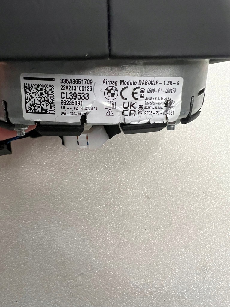 фото №5, Bmw 7 g70 подушка водителя кожа электрик czarna