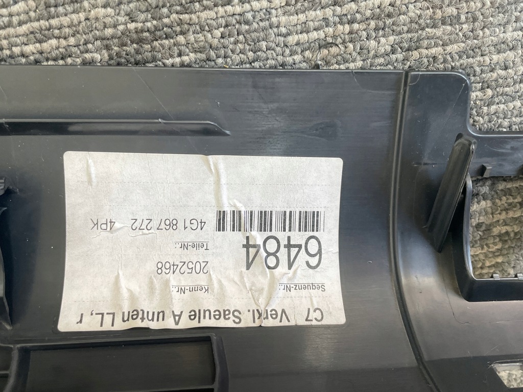 фото №10, Audi a7 c7 s line 3.0tdi 2011r. захист обшивка стійка b молдинг поріг права