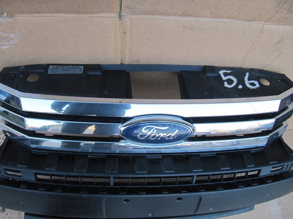 фото №8, Ford flex 08- решётка радиатора решётка радиатора передняя решётка средняя бампера абсорбер