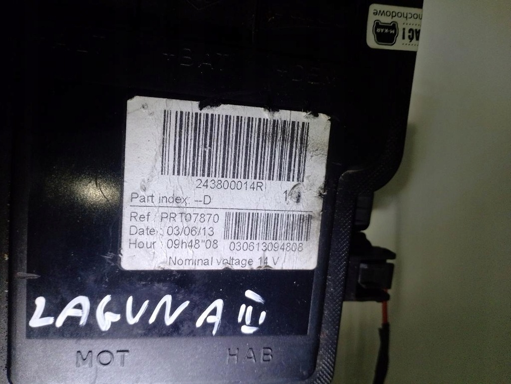 фото №2, Модуль напруги акумулятор renault laguna iii 24380001r