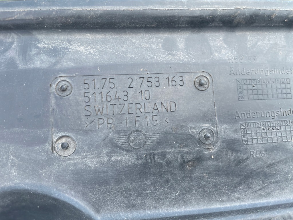 Mini cooper 2 r56 r55 r57 r58 r59 накладка плита подвеска левая 2753163 Недорого