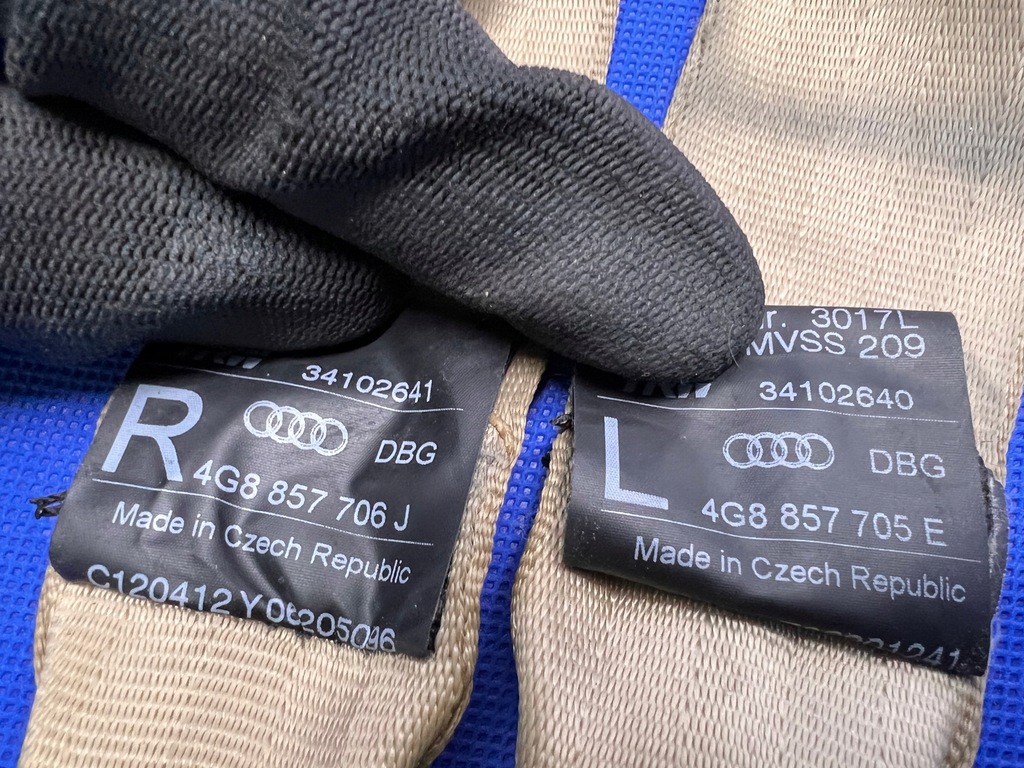 фото №6, Audi a6 a7 c7 4g ремни безопасности перед доводчик 4g8857706j 4g8857705e