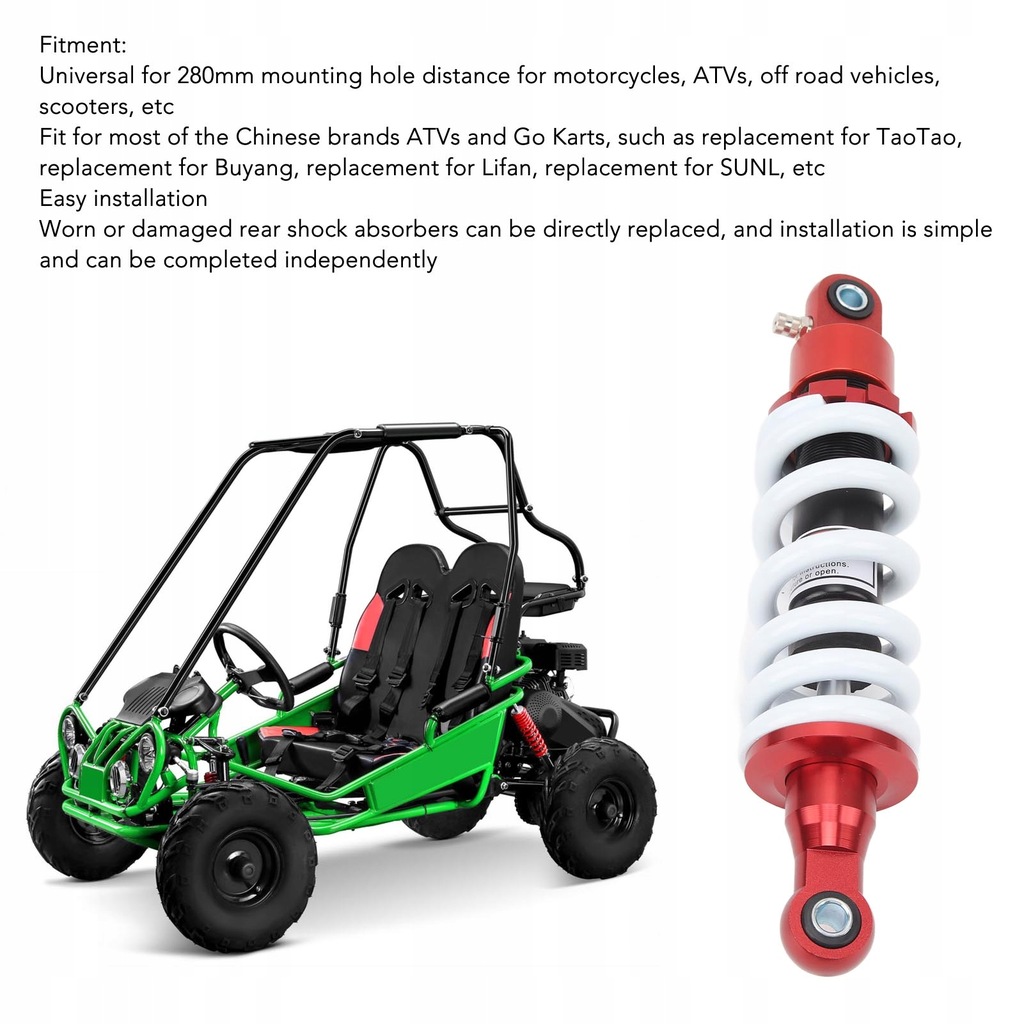 фото №7, Амортизатор задній 280 mm регульовані підвіска