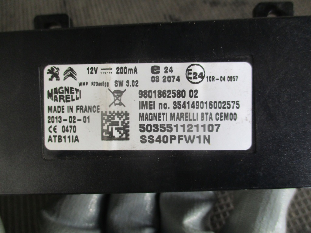 фото №7, Модуль bluetooth citroen c5 iii 10-17r 9801862580