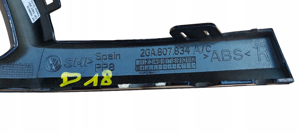 фото №8, Vw t-roc молдинг бампера правый задняя czarna 2ga807834a