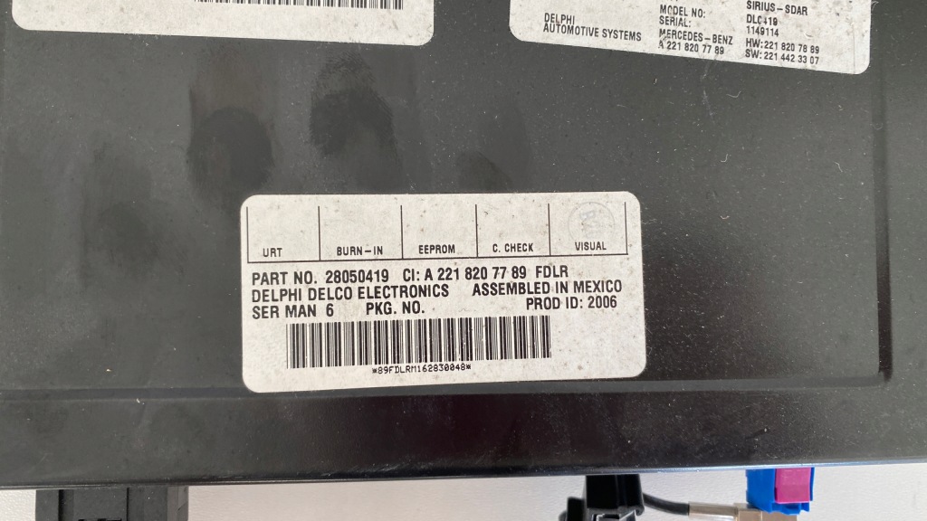 фото №3, Модуль радіо sirius mercedes s w221 2218207789
