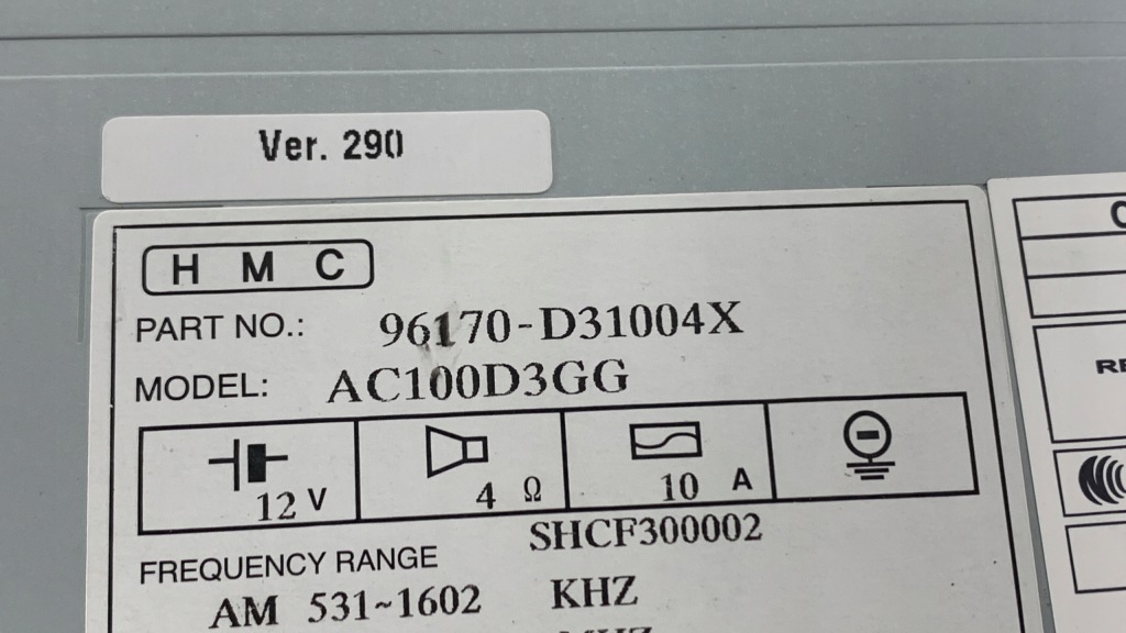 фото №3, Hyundai tucson ii 15- радио 96170-d3100