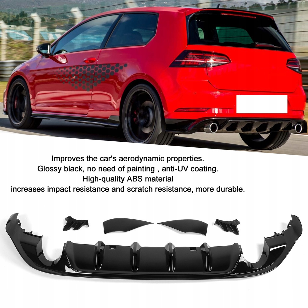 фото №7, Блискучий чорний do zestawów дифузор заднього