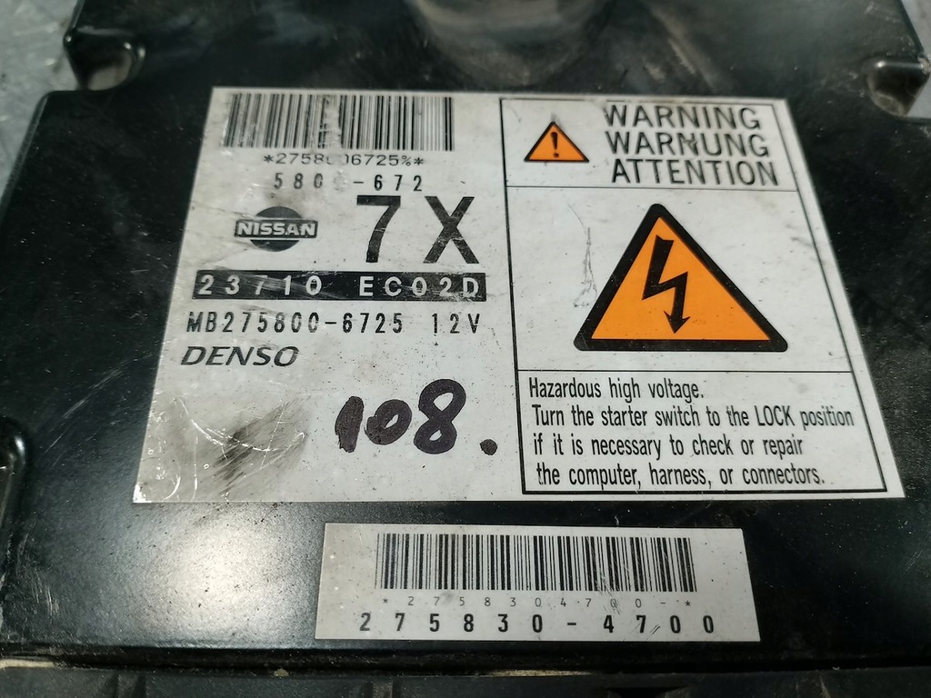 фото №6, Бортовой компьютер, блок управления nissan pathfinder 275830-4700 mb275800-6725 2.5 dci