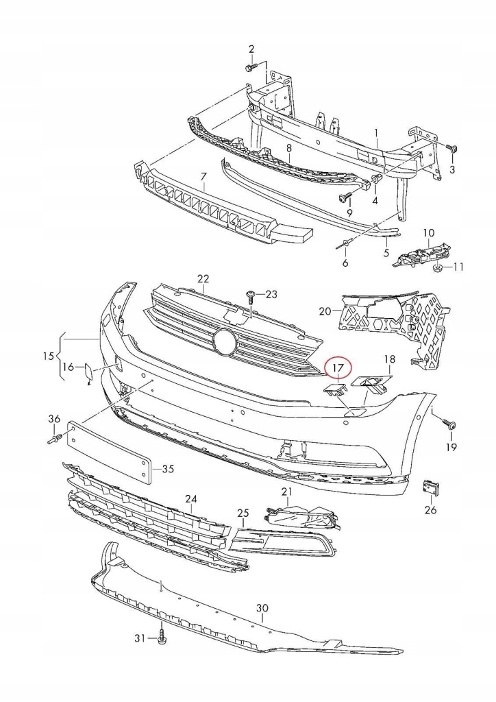 фото №4, Защита распылителя фара vw passat 15- pr