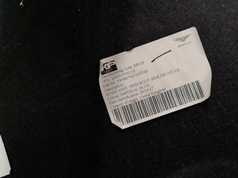 Купить Bentley continental gt v8s накладка багажника 3w8863483k набор элементов wyk