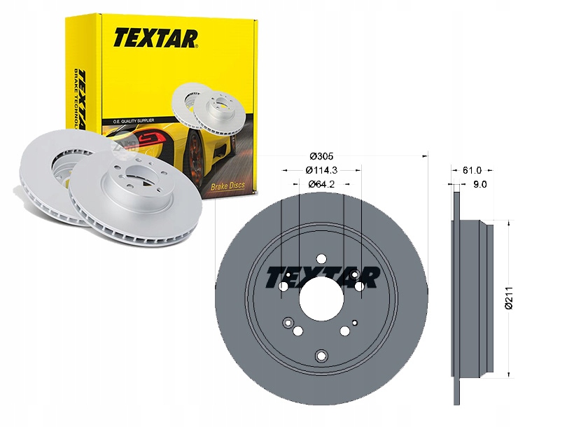 Купить Textar диск тормозная honda задняя cr-v 05-