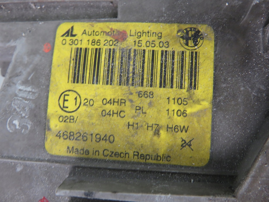 фото №9, Лампа права передня alfa romeo 147 937_ 0301186202