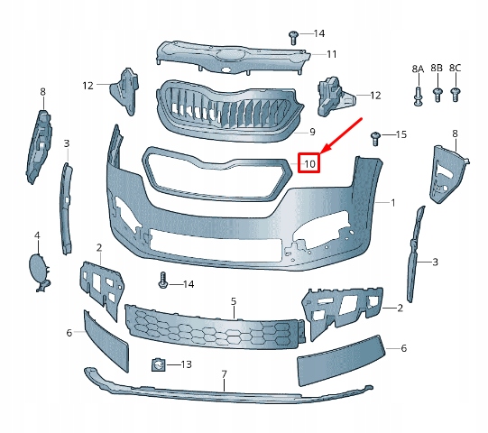 фото №1, Skoda rapid nh радиатор решётка trim 60u853761 2zz 60u8537612zz