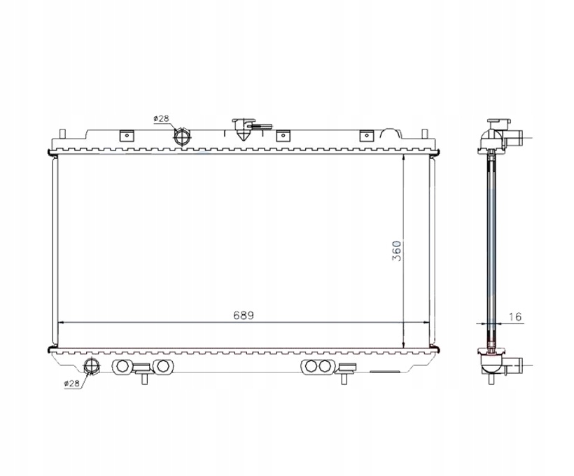 фото №1, Радіатор nissan primera p12 02- 21410bm402