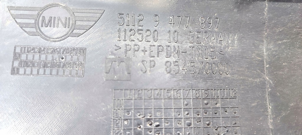 фото №3, Mini countryman f60 диффузор спойлер задняя 51129477897