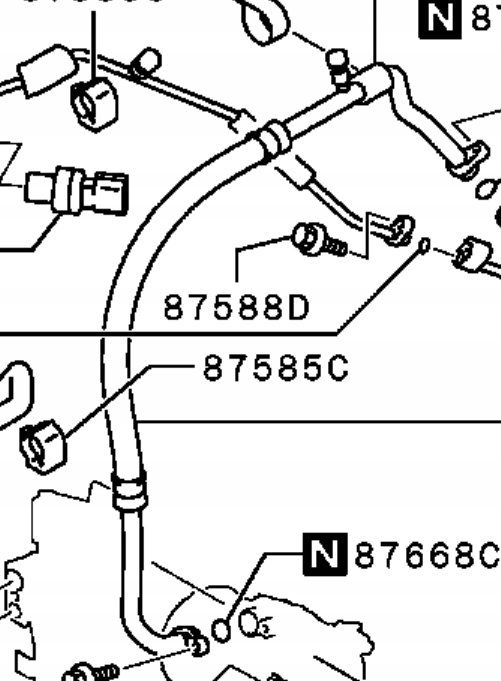 фото №4, Шланг кондиционера mitsubishi eclipse cross трубка 1.5 turbo