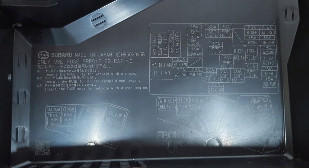 фото №7, Subaru forester 3 iii sh 2.0d 08-11 коробка предохранителей