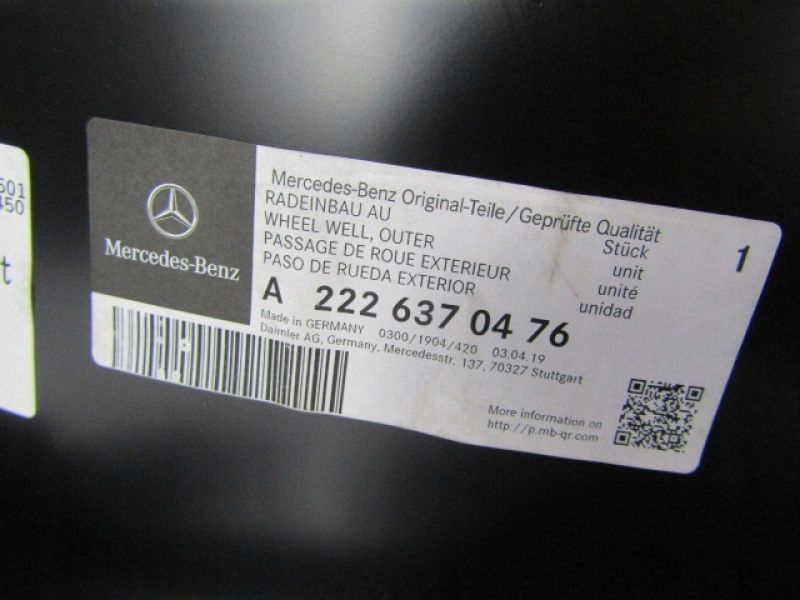 фото №13, Mercedes s klasa w222 обшивка крила задня правий