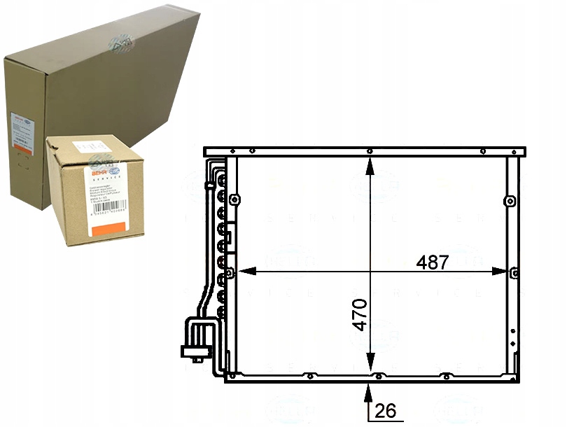 фото №1, Конденсатор радіатор кондиціонера [behr hella]