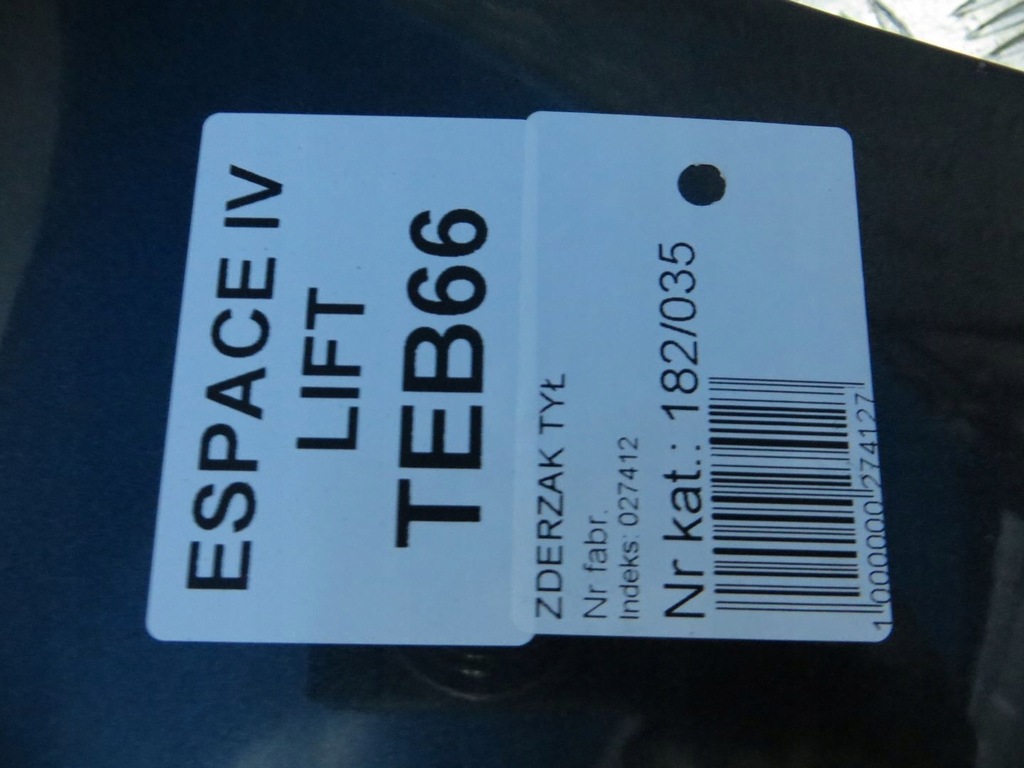 фото №11, Renault espace iv lift бампер задняя задний kpl teb66 06-